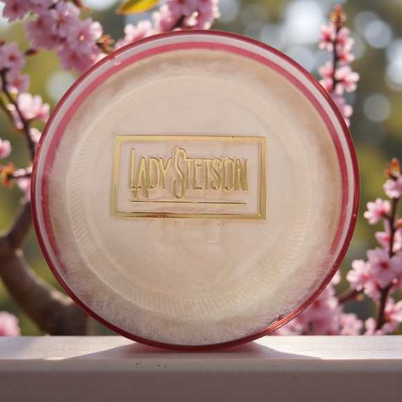 Lady Stetson Vintage Body Dusting Powder Coty Talc Sealed Puff Vanity Collector - Picture 1 of 10